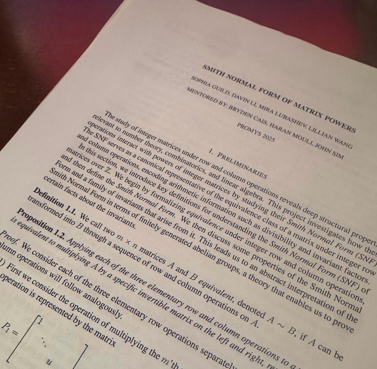 Smith Normal Form of Matrix Powers